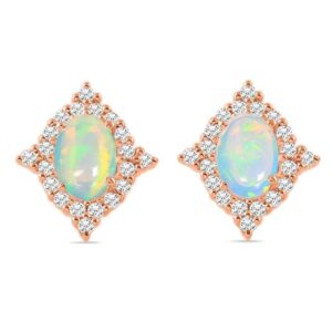 Bông tai đá Opal (B0078)