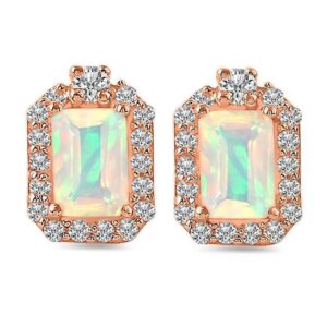 Bông tai đá Opal (B0079)