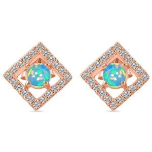 Bông tai đá Opal (B0080)