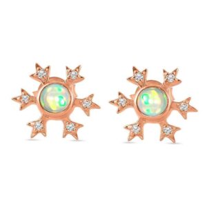 Bông tai đá Opal (B0106)