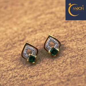Bông tai đính đá Emerald (B0001)