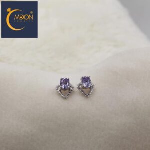 Bông Tai CZ Tím Nhạt (B0015)