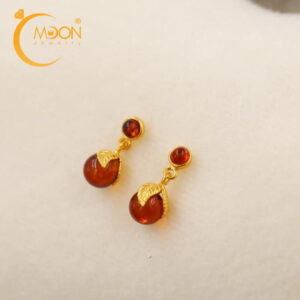 Bông tai hổ phách (BHP0035)