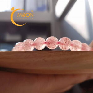 Lắc đá thạch anh dâu 8mm