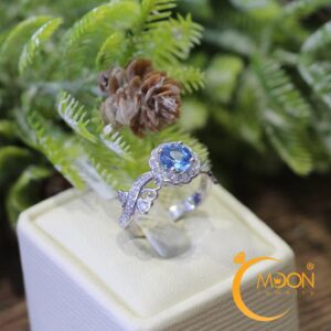 Nhẫn đính đá CZ Blue (N0018)