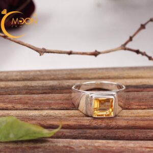 Nhẫn nam đính đá Citrine (N0091)
