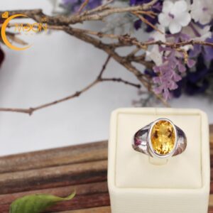 Nhẫn nam đính đá Citrine (N0092)
