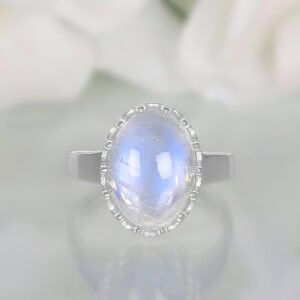 Nhẫn đính đá Moonstone (N0207)