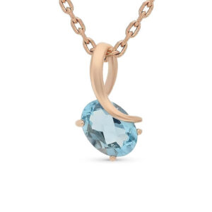 Mặt đây chuyền vàng 14K đính đá Topaz (V0044)