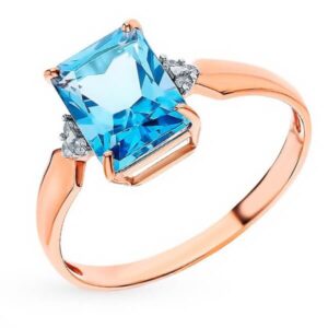 Nhẫn vàng 14K đính đá Topaz (V0065)