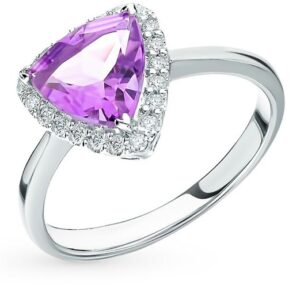Nhẫn đính đá Amethyst (N0241)