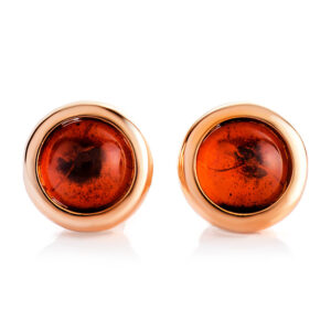 Bông Tai Hổ Phách Baltic Cognac - Stud