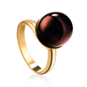 Nhẫn Hổ Phách Baltic Màu Cherry (NHP0111)