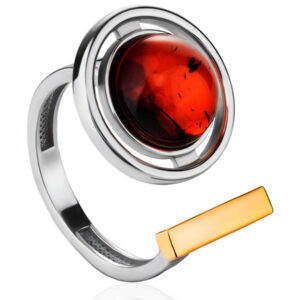 Nhẫn Hổ Phách Baltic Cognac (NHP0122)