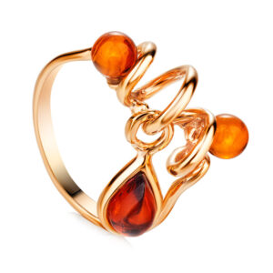 Nhẫn Hổ Phách Baltic Cognac (NHP0124)