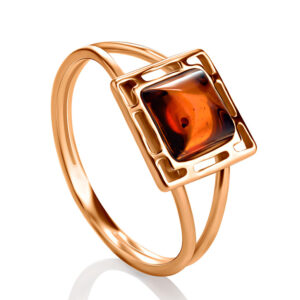 Nhẫn Hổ Phách Baltic Cognac (NHP0127)