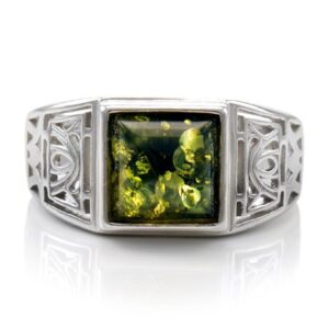 Nhẫn nam hổ phách Baltic