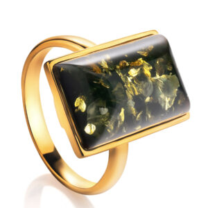 Nhẫn Hổ Phách Baltic Xanh Lá (NHP0137)