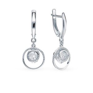 Bông tai CZ tòng teng (B0119)