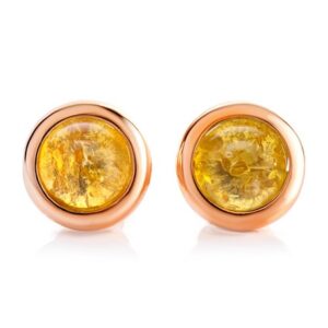 Bông Tai Hổ Phách Baltic Citric - Stud