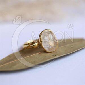 Nhẫn thiết kế đính đá thạch anh tóc - Turkish Handcrafted (N0360)