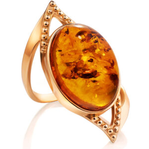 Nhẫn Hổ Phách Baltic Cognac (NHP0160)