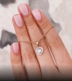 Mặt Dây Chuyền Vàng 14K Đính Đá Fianite Hình Trái Tim (V0093) - Ảnh 2