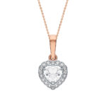 Mặt Dây Chuyền Vàng 14K Đính Đá Fianite Hình Trái Tim (V0093)