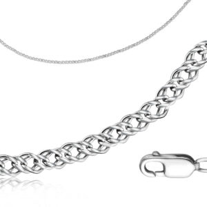 Dây Chuyền Bạc M.J - Double Diamond