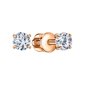 Bông Tai Vàng 14K Đính Đá CZ (V0098)