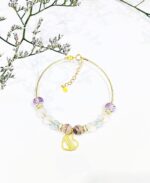 Vòng Đá Thiết Kế Phối Charm Trái Tim (Gold Vermeil) - Ảnh 5