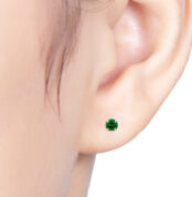 post-earrings-green-3mm