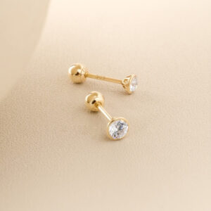 Bezel Piercing White CZ