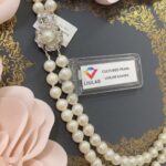 Chuỗi Ngọc Trai Nước Mặn Akoya trắng phớt vàng, kèm kiểm định (DNT0079) - Ảnh 4