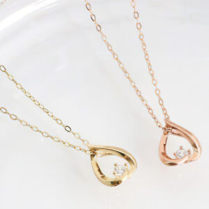 Set Dây Chuyền Vàng 14K Mặt Trái Tim