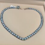 Chuỗi Ngọc Trai Nước Mặn Akoya Nhật Bản Ánh Xanh (DNT0131) - Ảnh 5