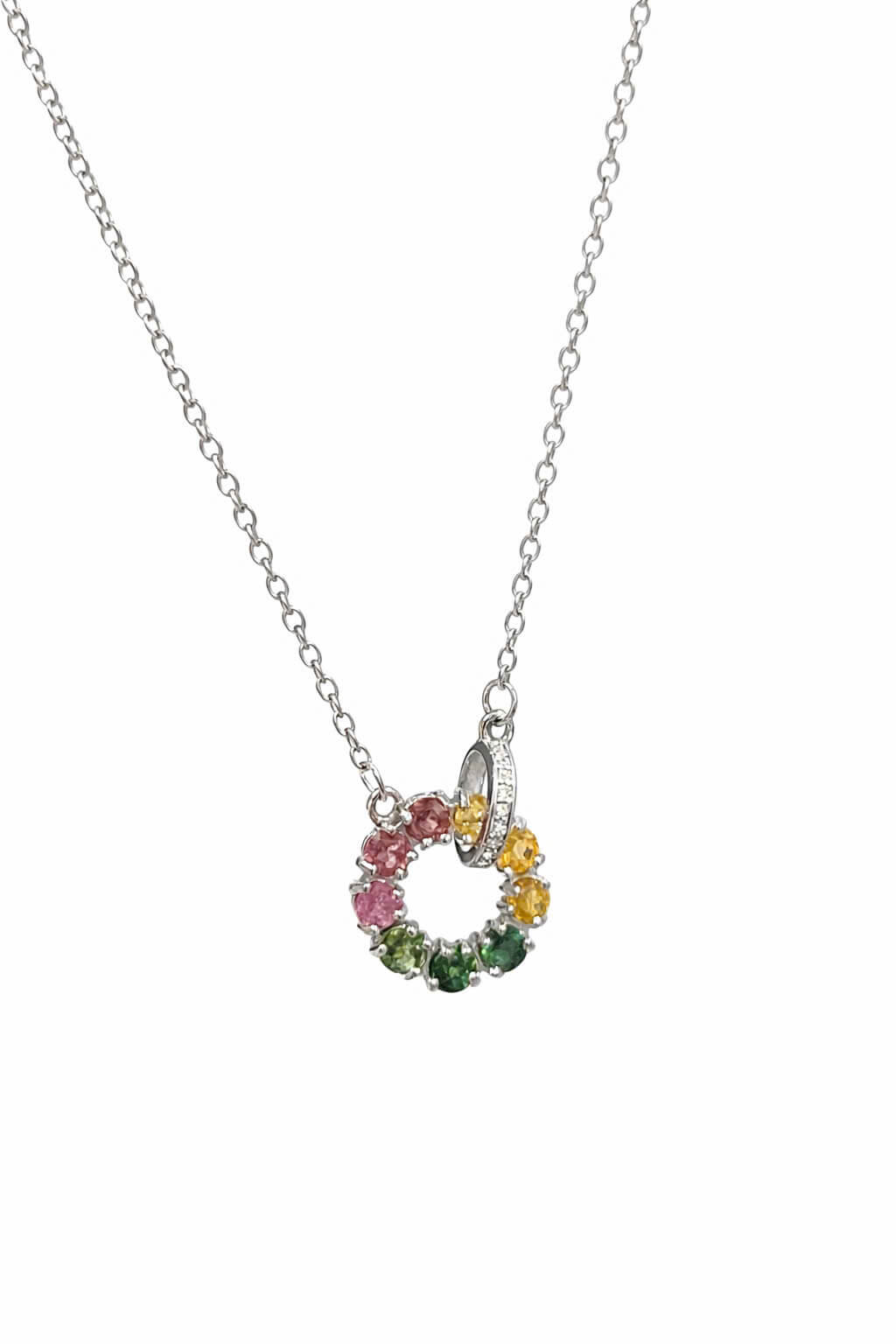 M0295 Set Dây Chuyền Đính Đá Tourmaline thiên nhiên (M0295) - Ảnh 1