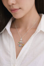 Mặt Dây Chuyền Đính Đá Tourmaline thiên nhiên (M0296) - Ảnh 2