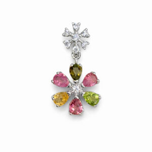 Mặt Dây Chuyền Đính Đá Tourmaline thiên nhiên (M0297)