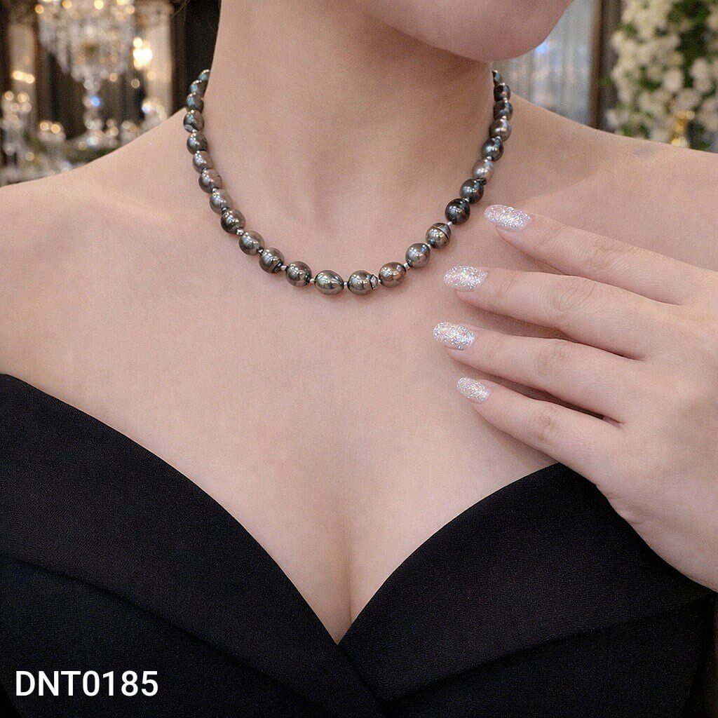 DNT0185 Chuỗi Ngọc Trai Nước Mặn Tahiti dáng Baroque (DNT0185) - Ảnh 1
