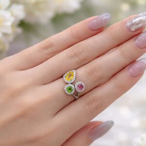 Nhẫn Đính Đá Tourmaline Thiên Nhiên (N0715)