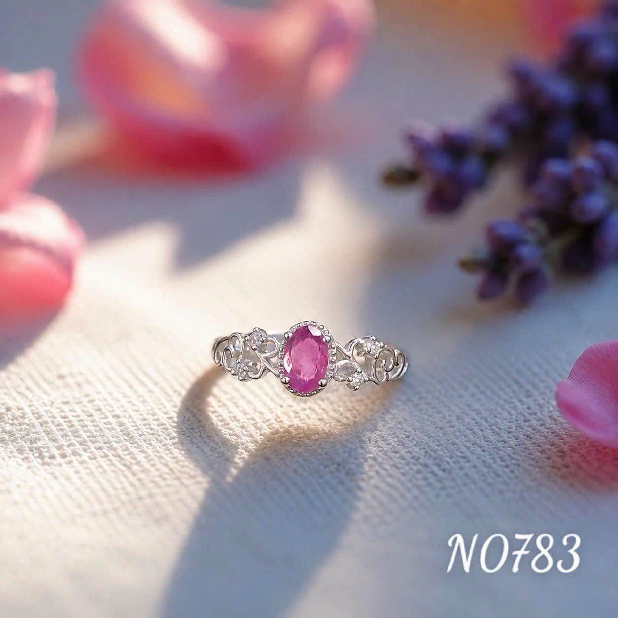 N0783 Nhẫn Free Size Đính Đá Ruby thiên nhiên (N0783) - Ảnh 1