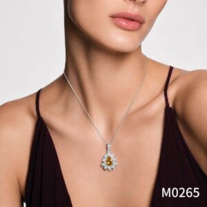 Mặt Dây Chuyền Đính Đá Citrine (M0265)