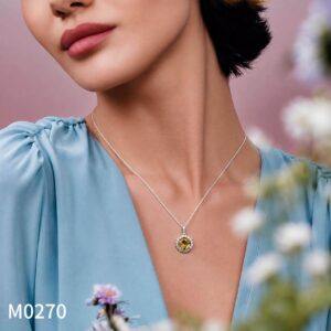 Mặt Dây Chuyền Đính Đá Citrine (M0270)