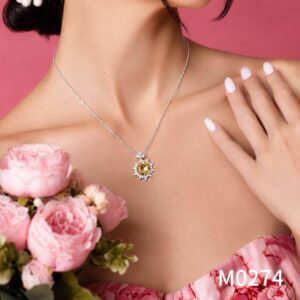 Mặt Dây Chuyền Đính Đá Citrine (M0274)
