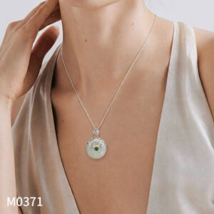 Mặt Dây Chuyền Đồng Điếu Bạch Ngọc (M0371)
