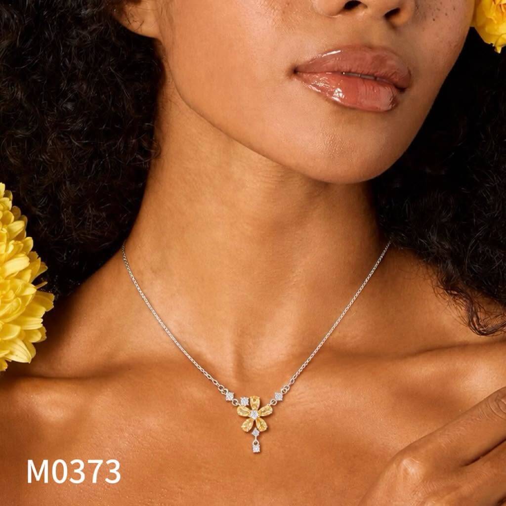 M0373 Mặt Dây Chuyền Đính Đá Citrine (M0373) - Ảnh 1